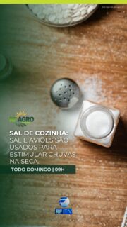 NO RF AGRO DESTE DOMINGO: A TECNOLOGIA QUE AJUDA A COMBATER A SECA!

Você vai conhecer um projeto que utiliza sal de cozinha e aviões para estimular a formação de chuvas, uma alternativa que vem sendo aplicada para amenizar os impactos da estiagem e ajudar produtores rurais em períodos de seca.

E tem muito mais! Informações, inovação, tecnologia, agronegócio, mercado, sustentabilidade e tudo o que movimenta o campo brasileiro. Afinal, o que acontece no agro impacta diretamente a vida de todos nós.

🌱 Muita informação do campo direto para a sua casa!

📺 RF Agro
🗓️ Domingo
⏰ 9h da manhã

#RFAgro #Agro #Agronegócio #Campo #TecnologiaNoCampo #Chuvas #Estiagem #ProdutorRural
