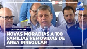 Governador Tarcísio de Freitas anuncia moradias para 100 famílias em Campinas