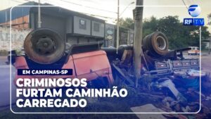 Grupo de criminosos furta caminhão carregado